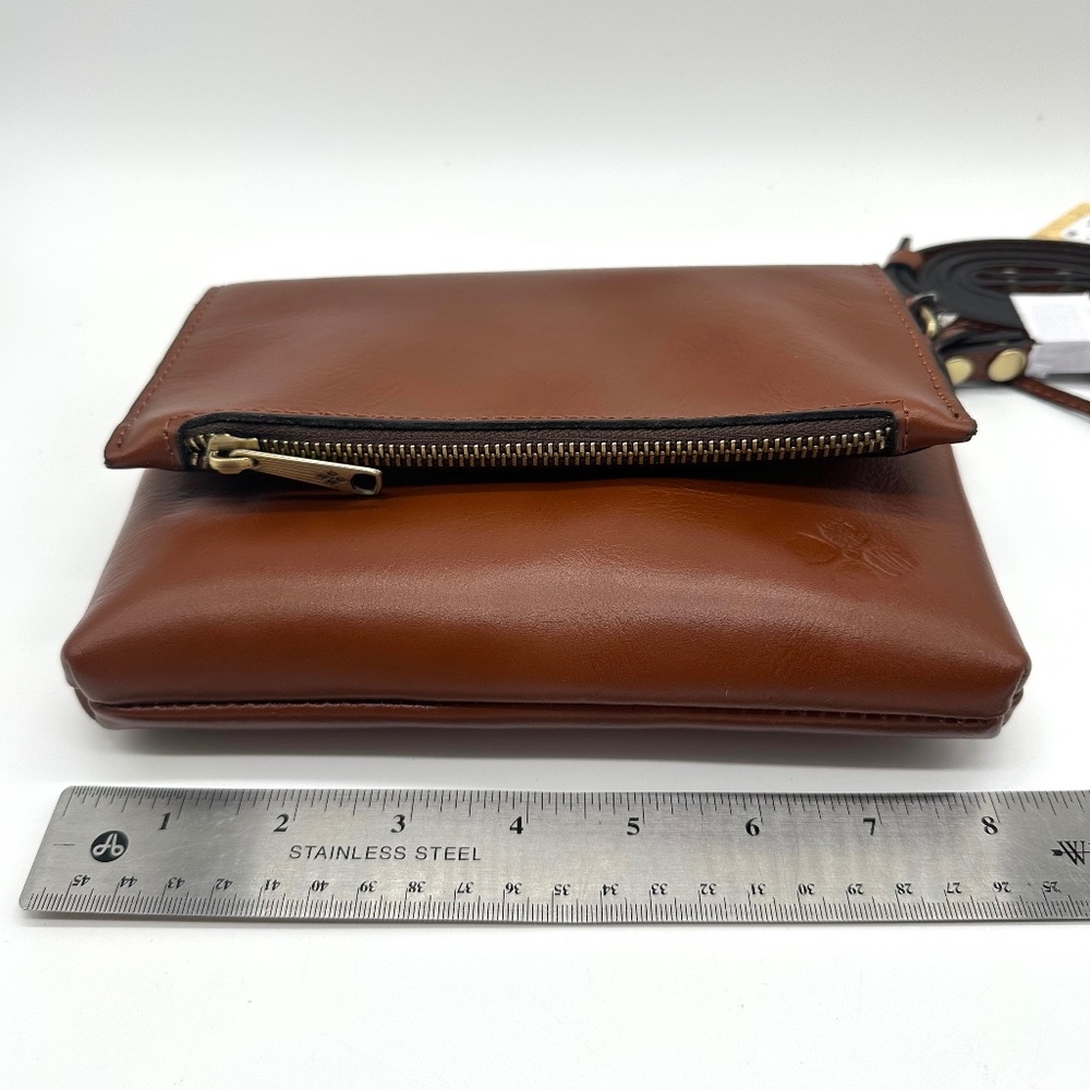 Patricia Nash Corfu Heritage Leather Crossbody Bag Tan With Dust Bag NWT - Picture 15 of 16